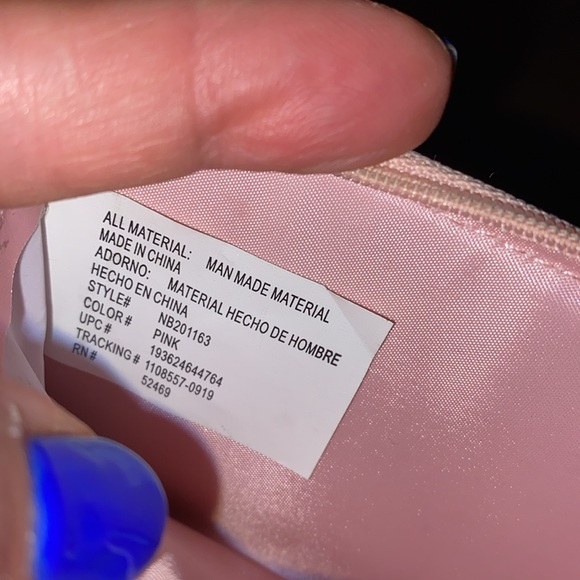 Money Moves faux Leather pink Credit Card Holder Accordion Wallet pre-owned stil - Picture 6 of 9